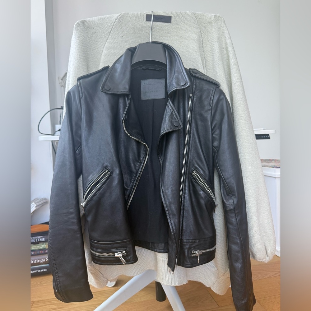 All Saints 100% Sheepskin Leather Jacket